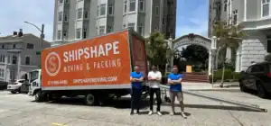 Ship Shape Moving crew loading a truck outside an Oakland home