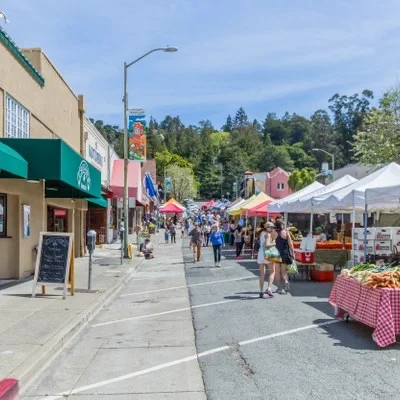 Montclair Village shopping district in Oakland California